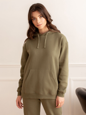 Oversized Boyfriend Hoodie / Green Khaki