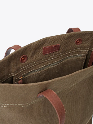 Canvas Tote Olive Green