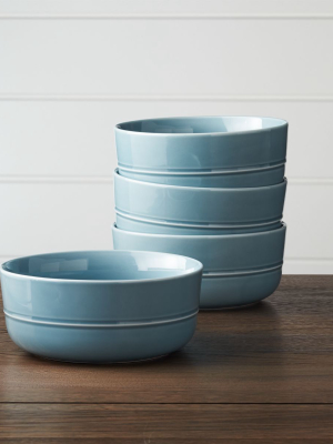 Set Of 4 Hue Blue Bowls