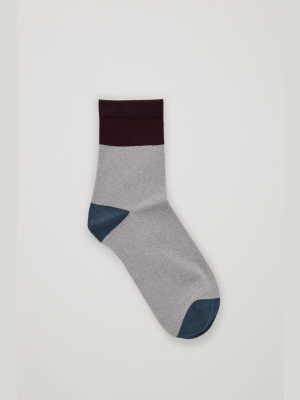 Color-block Ankle Socks