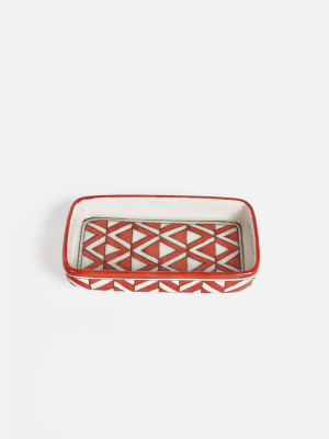 Rectangle Soap Dish Aztec Red