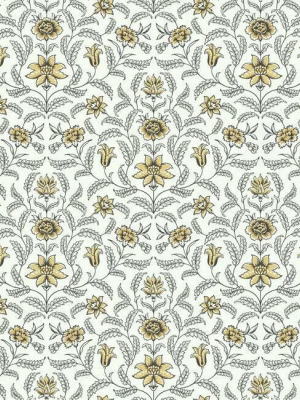 Vintage Blooms Wallpaper In Yellow From The Grandmillennial Collection By York Wallcoverings