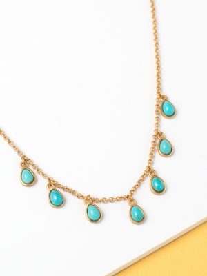 Rise & Shine Collar Necklace - Turquoise