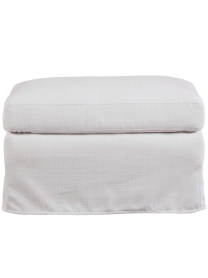 Alchemy Living Streamline Ottoman - White