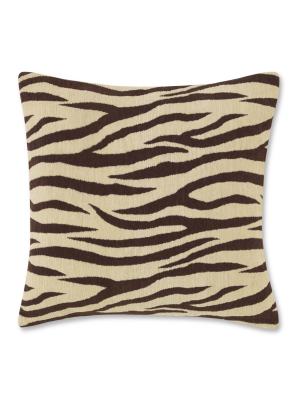 20" X 20" Zebra Decorative Throw Pillow Brown - Tommy Bahama