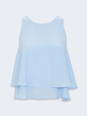 Chiffon Layered Flounce Top