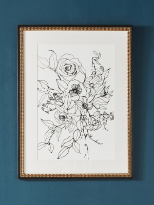 Ink Floral Wall Art