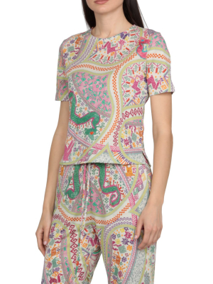 Etro Naïf Print Jersey T-shirt