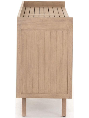 Lula Outdoor Sideboard, Washed Brown