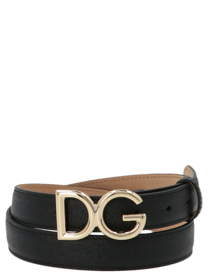 Dolce & Gabbana Monogram Logo Buckle Belt