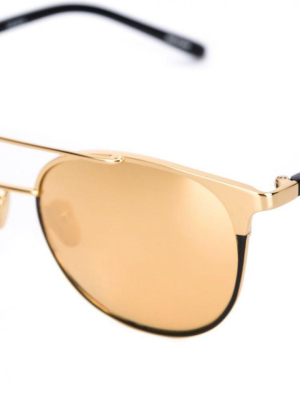 Yellow Gold / Acetate Sunglasses (lfl421c5sun Yg W/blk Rim Gold)