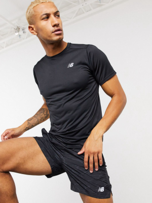 New Balance Running Accelerate Logo T-shirt In Black