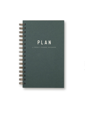 Simple Weekly Planner Notebook - Forest Green