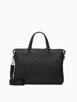 Refined Leather Slim Briefcase