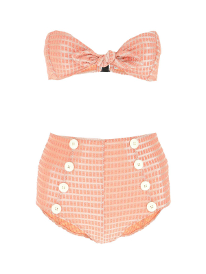 Lisa Marie Fernandez Creased Effect Two-piece Bikini Set