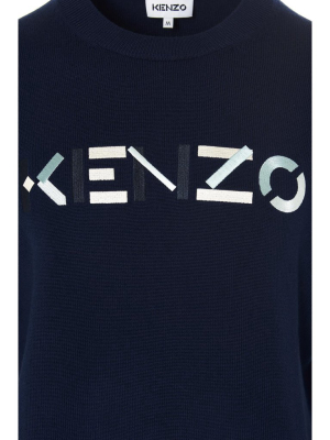 Kenzo Logo Embroidered Knitted Sweater