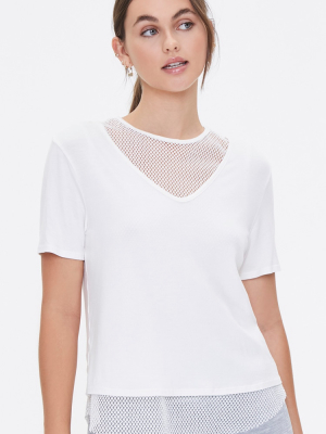 Active Mesh-trim Combo Tee