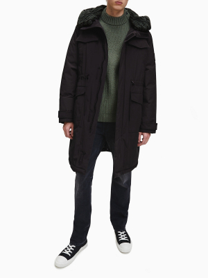 Sherpa Lined Down Parka Coat