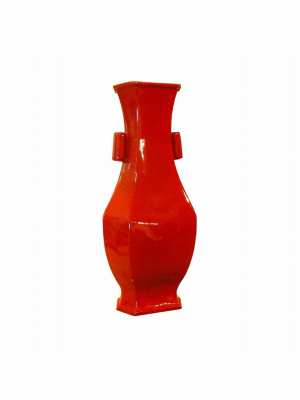 Hex Vase Wide Lip In Various Colors