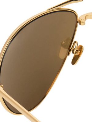 Linda Farrow 518 C1 Aviator Sunglasses