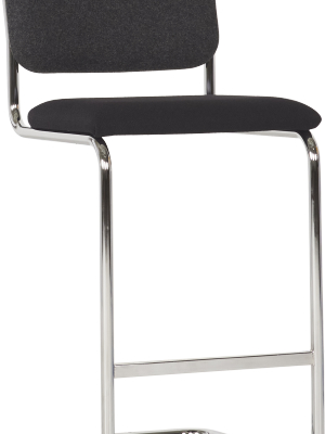 Knoll Cesca Armless Bar Stool – grey/black