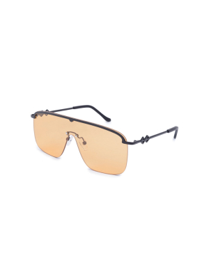 Amira Aviator-style Metal Sunglasses