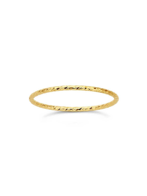14k Gold Filled Diamond Cut Band Ring