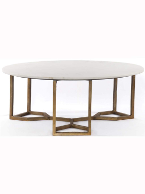 Naomi Coffee Table, White Marble