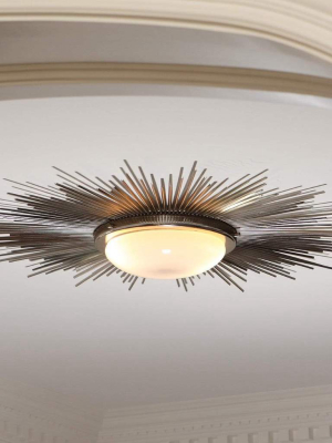 Global Views Sunburst Light Fixture Nickel