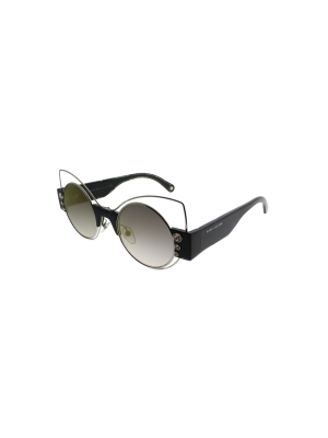 Marc Jacobs Marc 1/s U4t Womens Cat-eye Sunglasses Silver Black 49mm