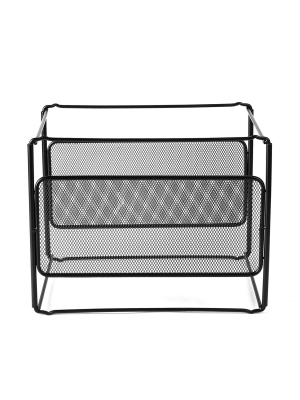 Mind Reader Metal Mesh Hanging File Organizer Black