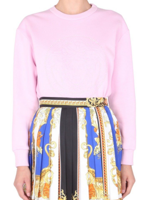 Versace Medusa Crystal Embellished Crewneck Sweatshirt