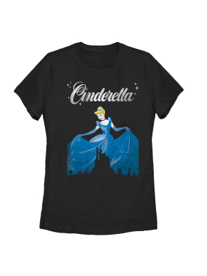 Women's Cinderella Dress Silhouette T-shirt