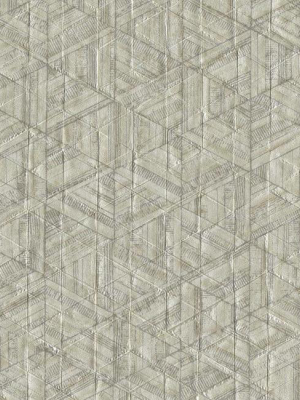 Amulet Wallpaper In Bone And Tan From The Moderne Collection By Stacy Garcia For York Wallcoverings