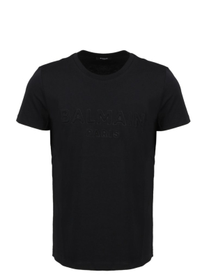 Balmain Logo Embossed T-shirt