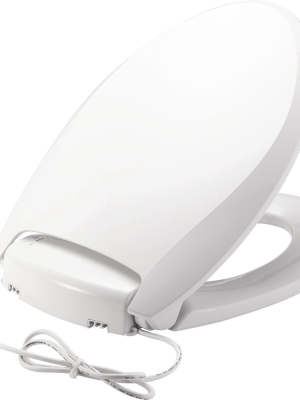 Bemis H1900nl Radiance Elongated Closed-front With Cover Multi-setting Warming Toilet Seat With Whisper Close - White