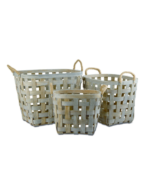 Tag Oval Baskets Set Of 3