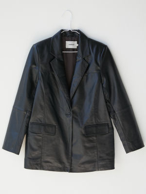 Deadwood Brooke Oversized Leather Blazer