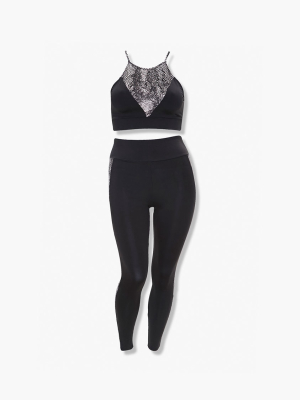 Plus Size Cropped Cami & Leggings Set