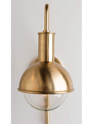 Riley Wall Sconce, Aged Brass