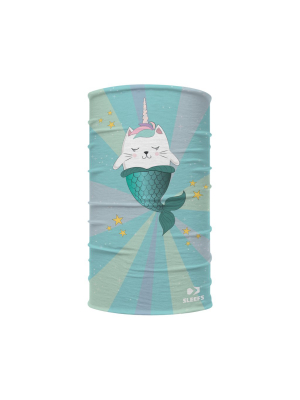 Unicorn Mermaid Kitten Kids Neck Gaiter