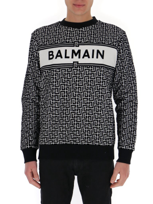 Balmain Logo Monogram Sweatshirt