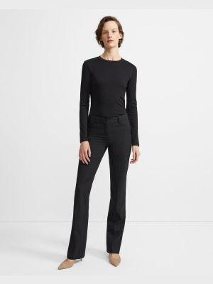 Relaxed Straight Pant In Stretch Wool