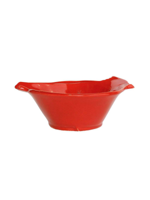 Vietri Lastra Holiday Figural Red Bird Medium Bowl