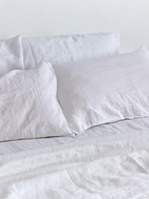 100% Linen Pillowslip Set (of Two) In White
