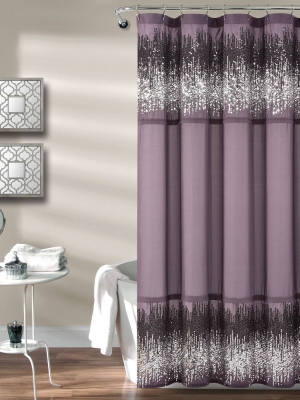 Single Shimmer Sequins Shower Curtain - Lush Décor