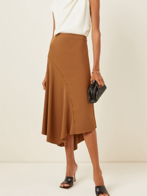 One-shoulder Crepe Top