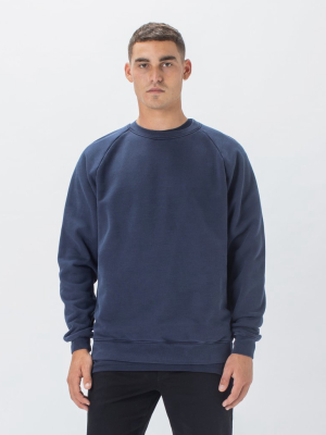 Lowgo Raglan Crew Sweat Gd Indigo