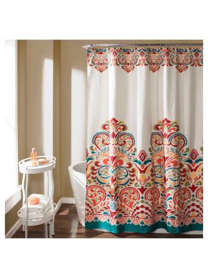 Clara Shower Curtain Turquoise - Lush Décor