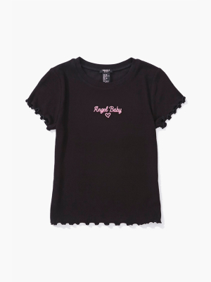 Girls Angel Baby Graphic Tee (kids)